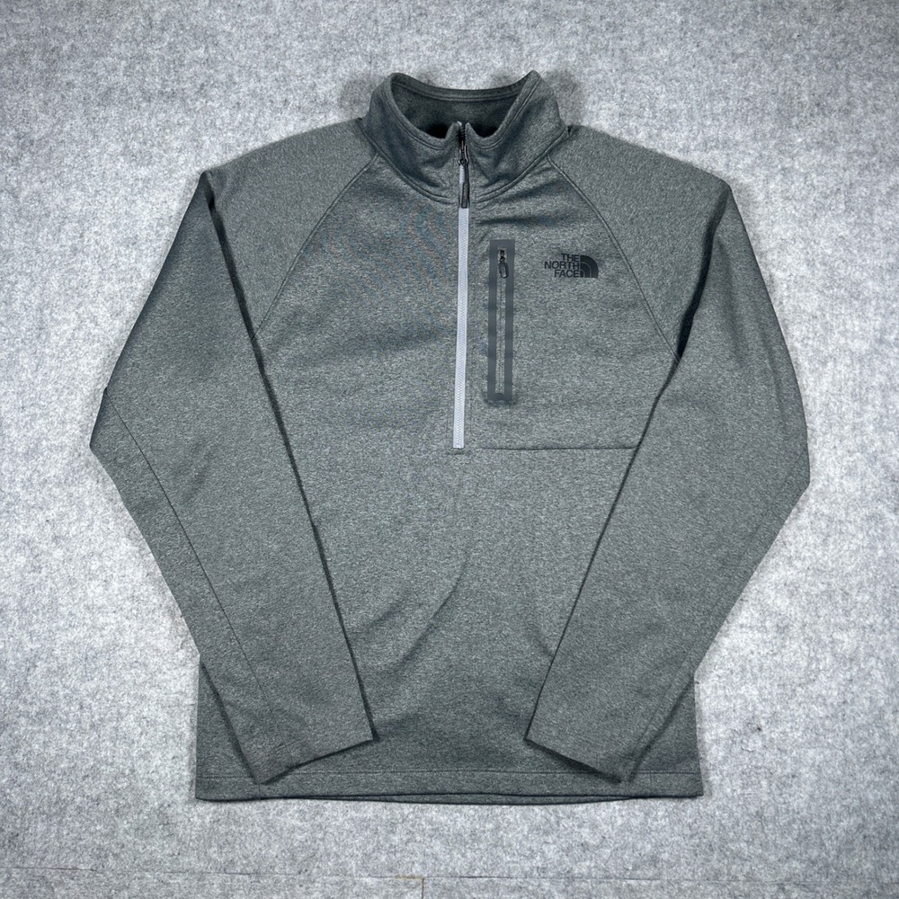 The North Face pullover men Medium‎ Grey Canyonlands Quarter Zip Fleece Hiking